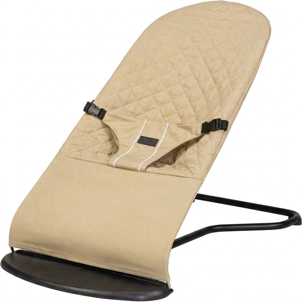 Baby Wipstoel Inklapbaar met Verstelbare Rugleuning Beige