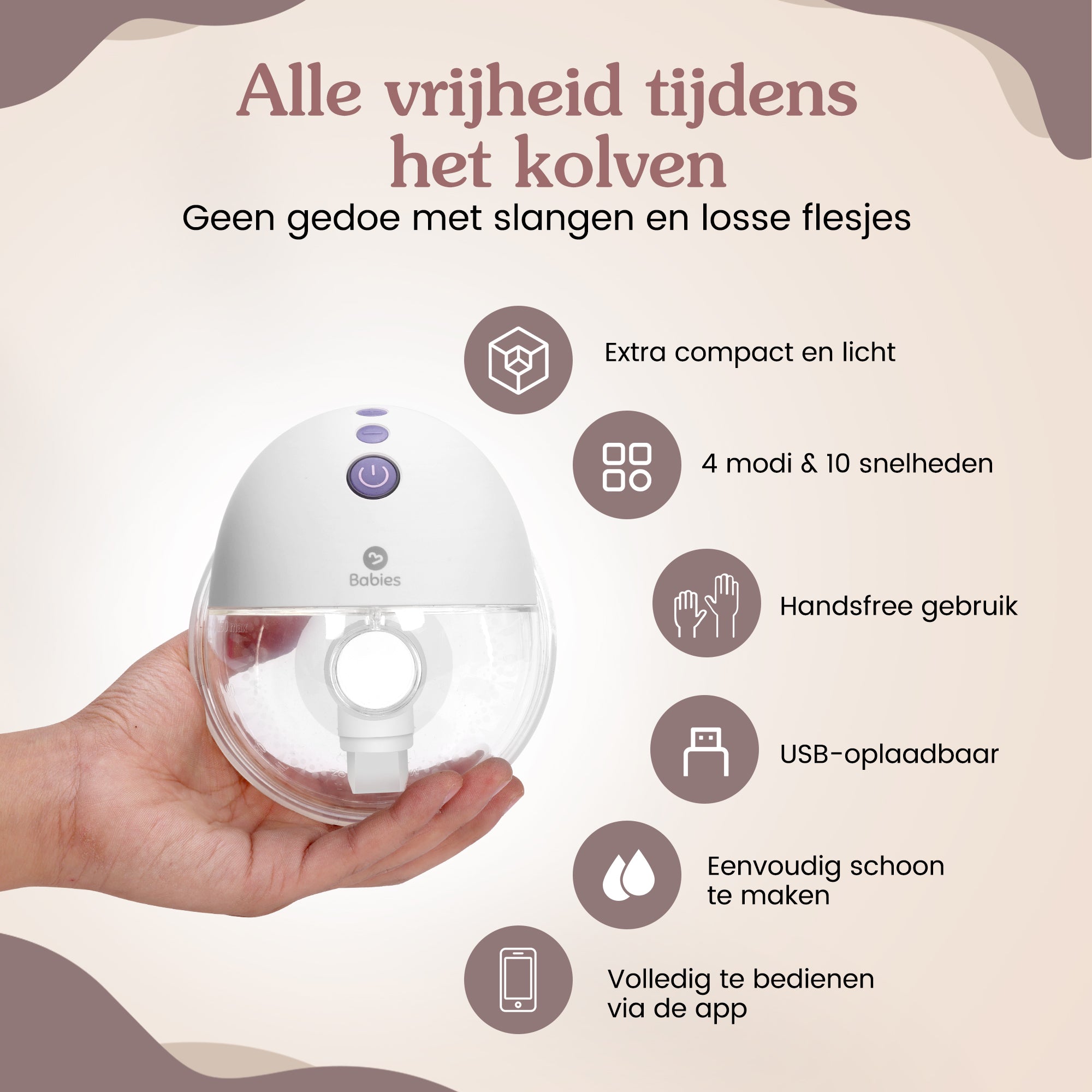 Draagbare Borstkolf Elektrisch met App Dubbel