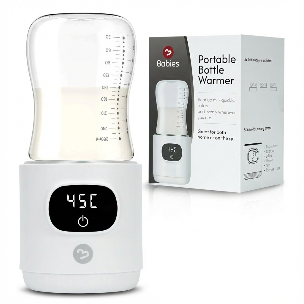 Draagbaar Flessenwarmer Draadloos Wit