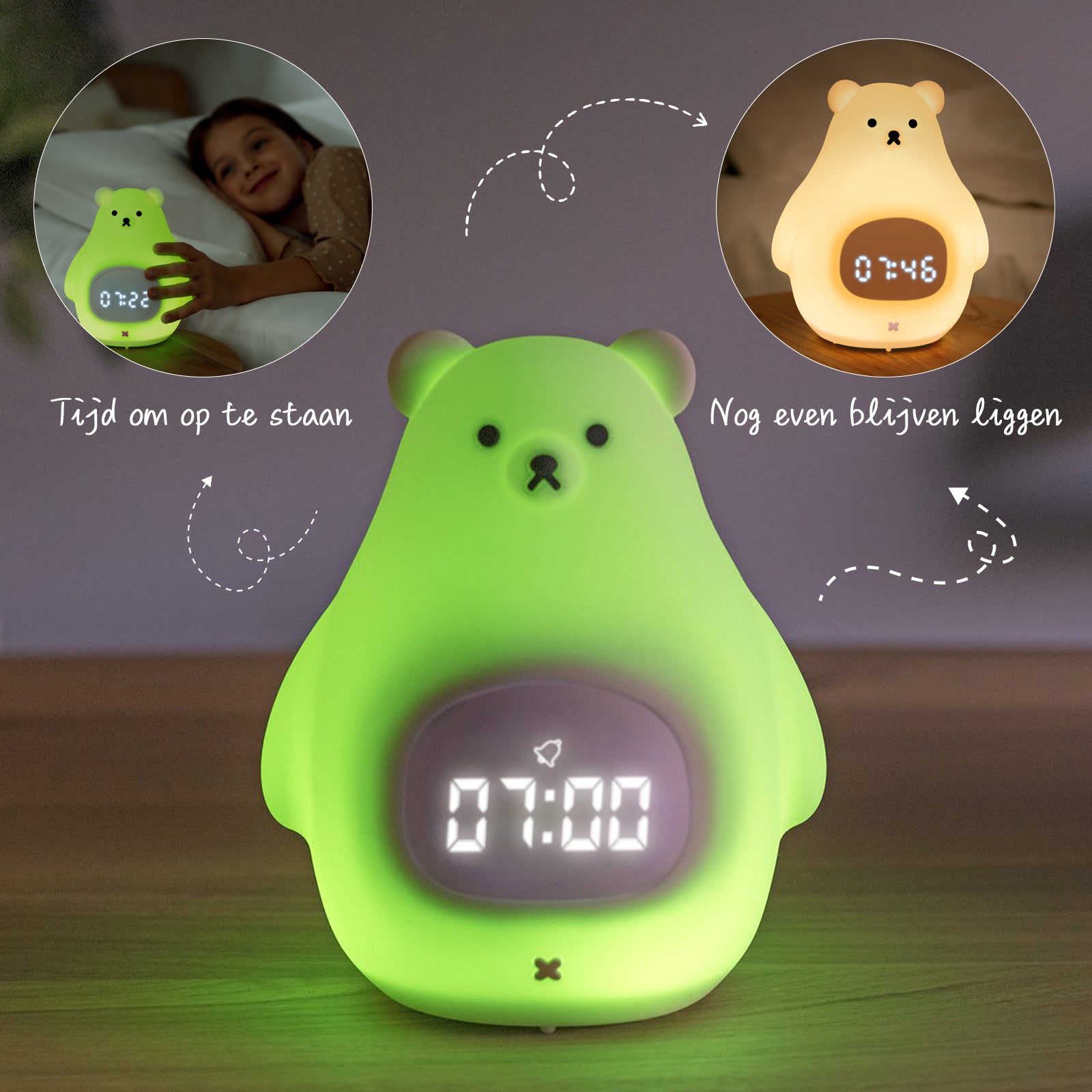 Slaaptrainer voor kinderen met app Beertje