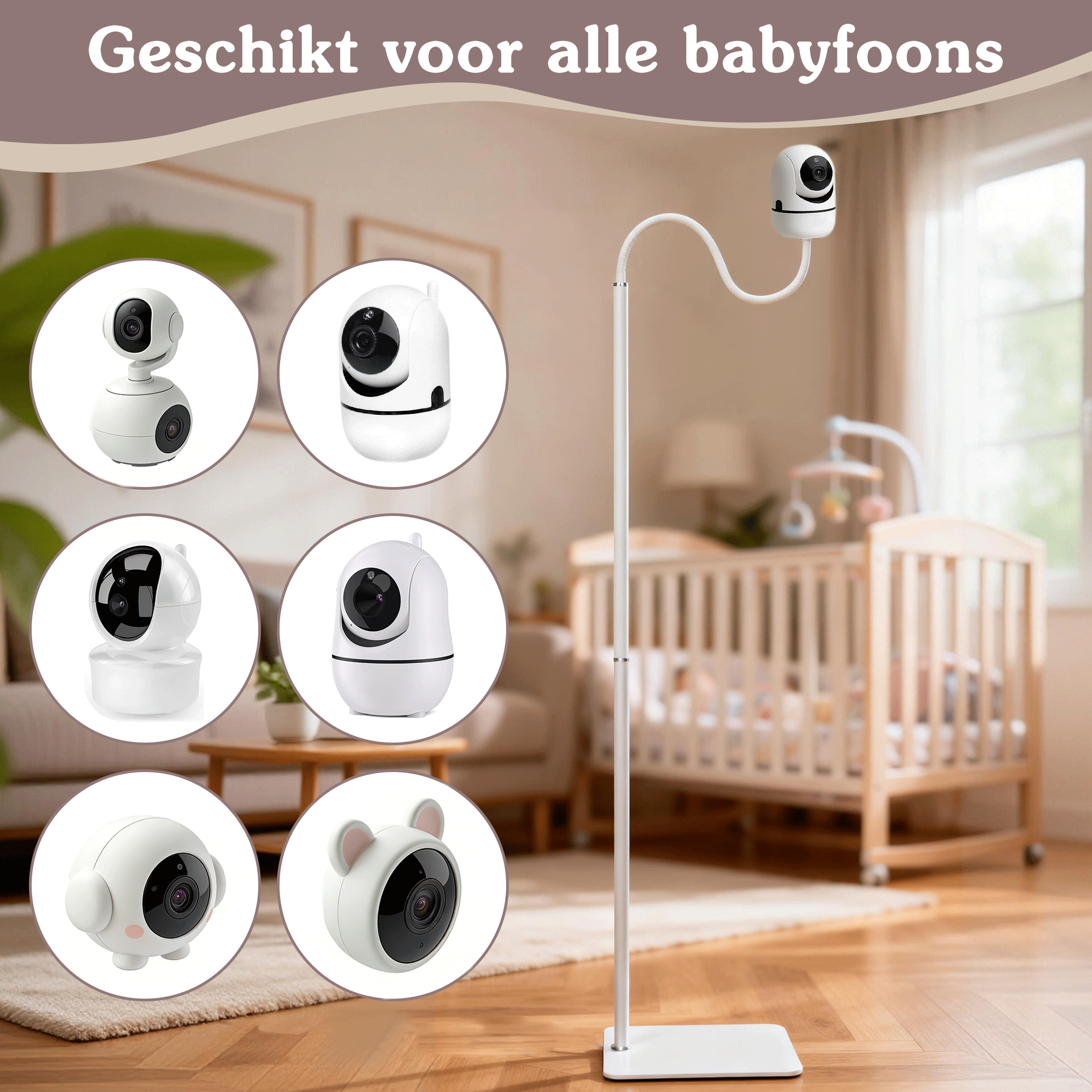 Babyfoon Houder Statief Universeel Standaard Wit