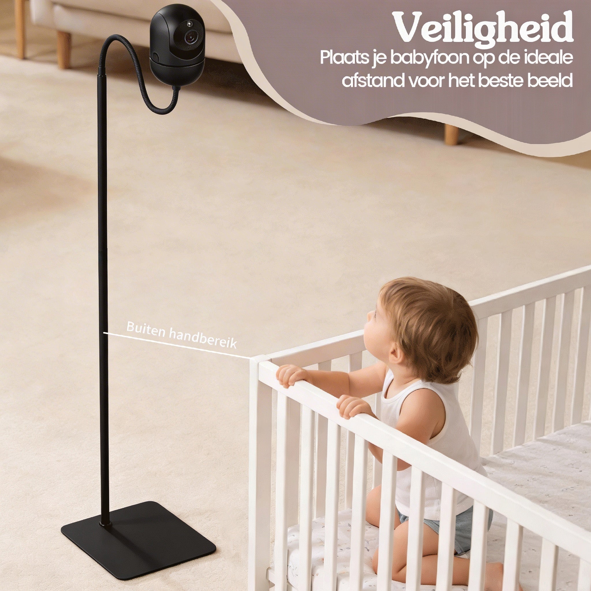 Babyfoon Houder Statief Universeel Standaard Zwart