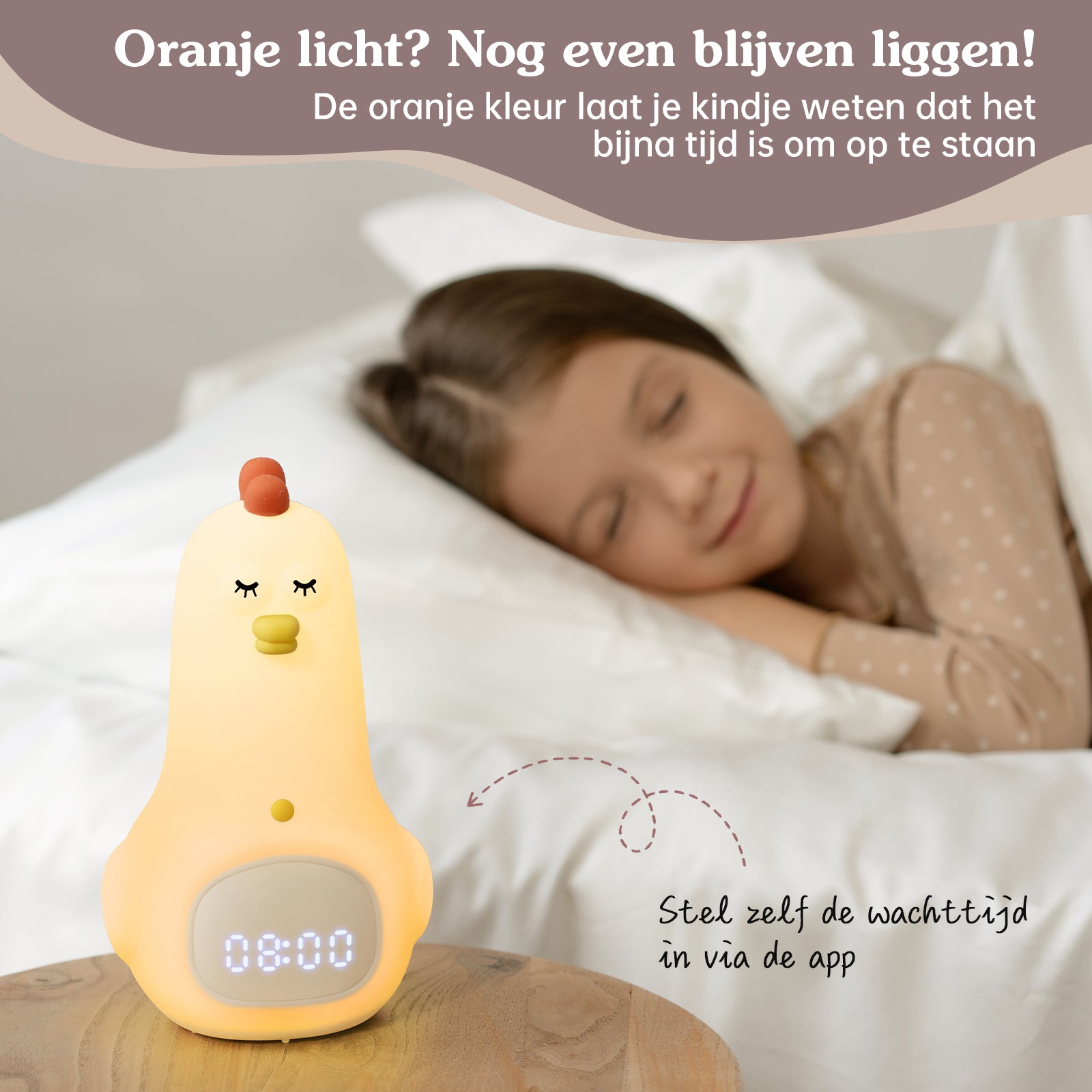 Slaaptrainer voor kinderen met app Kip