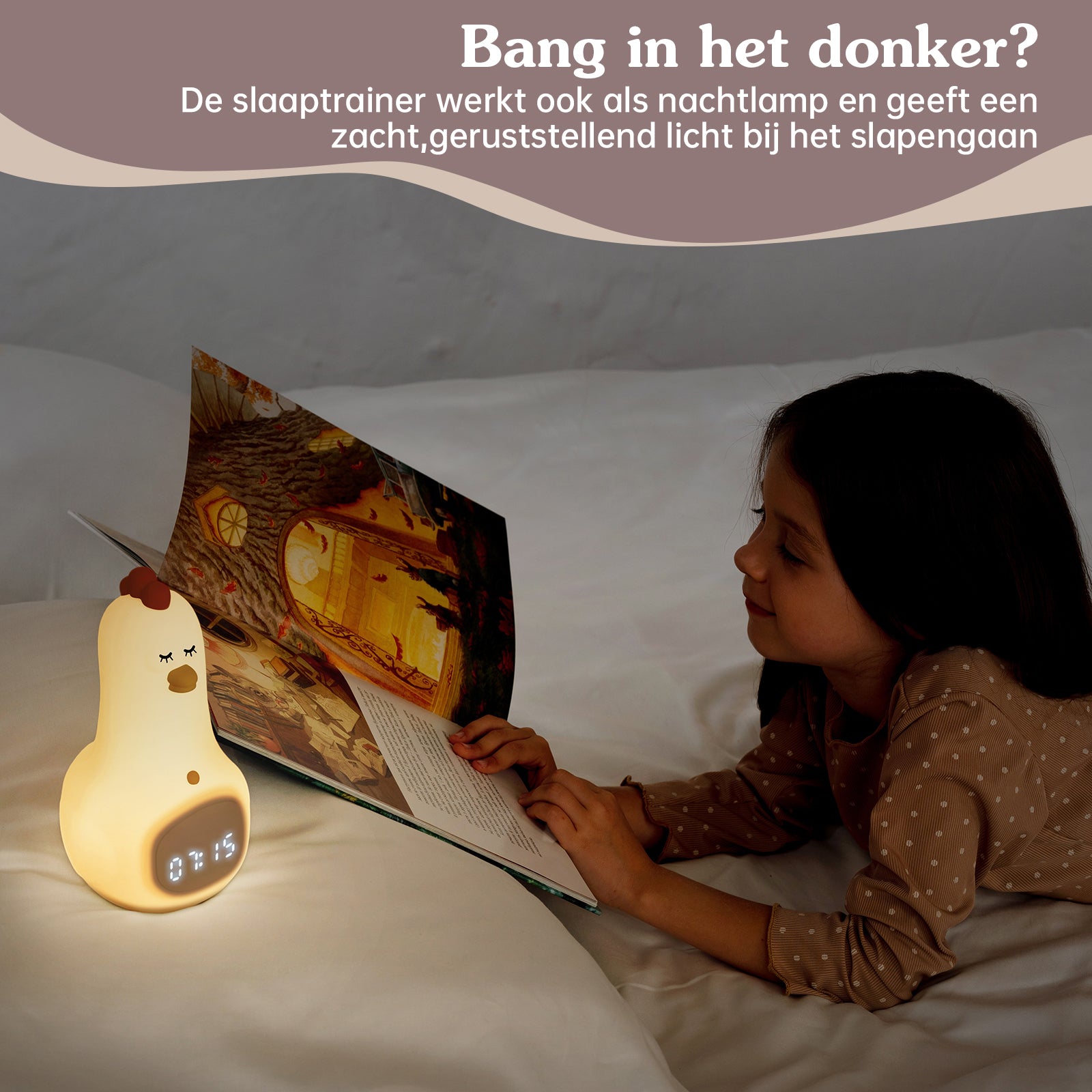 Slaaptrainer voor kinderen met app Kip