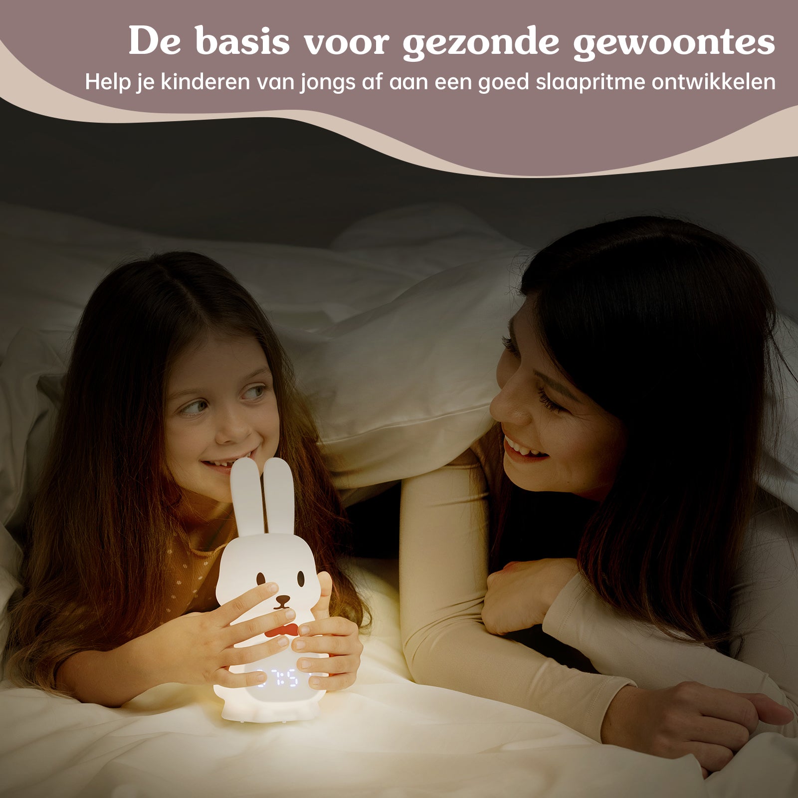 Slaaptrainer voor kinderen met app Konijntje