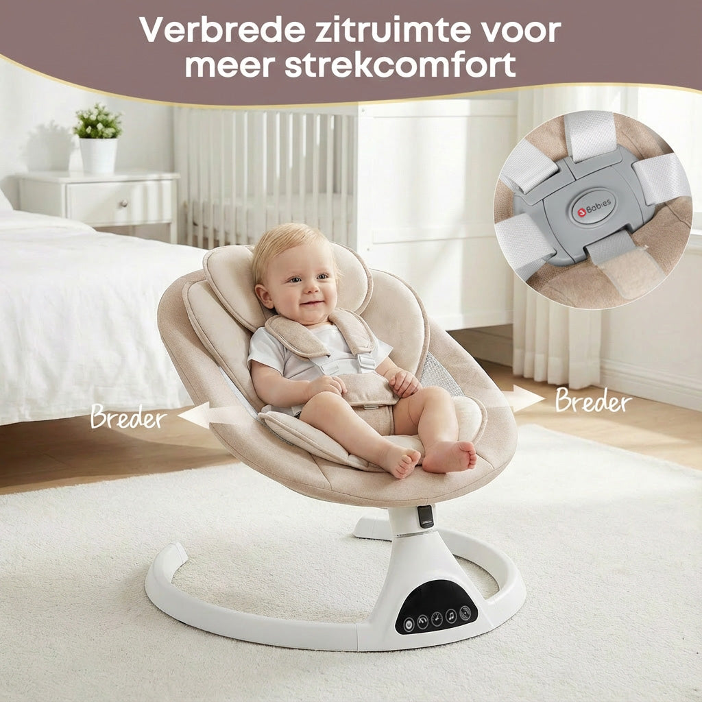 Baby Swing Elektrisch Babyschommel Wipstoel Beige