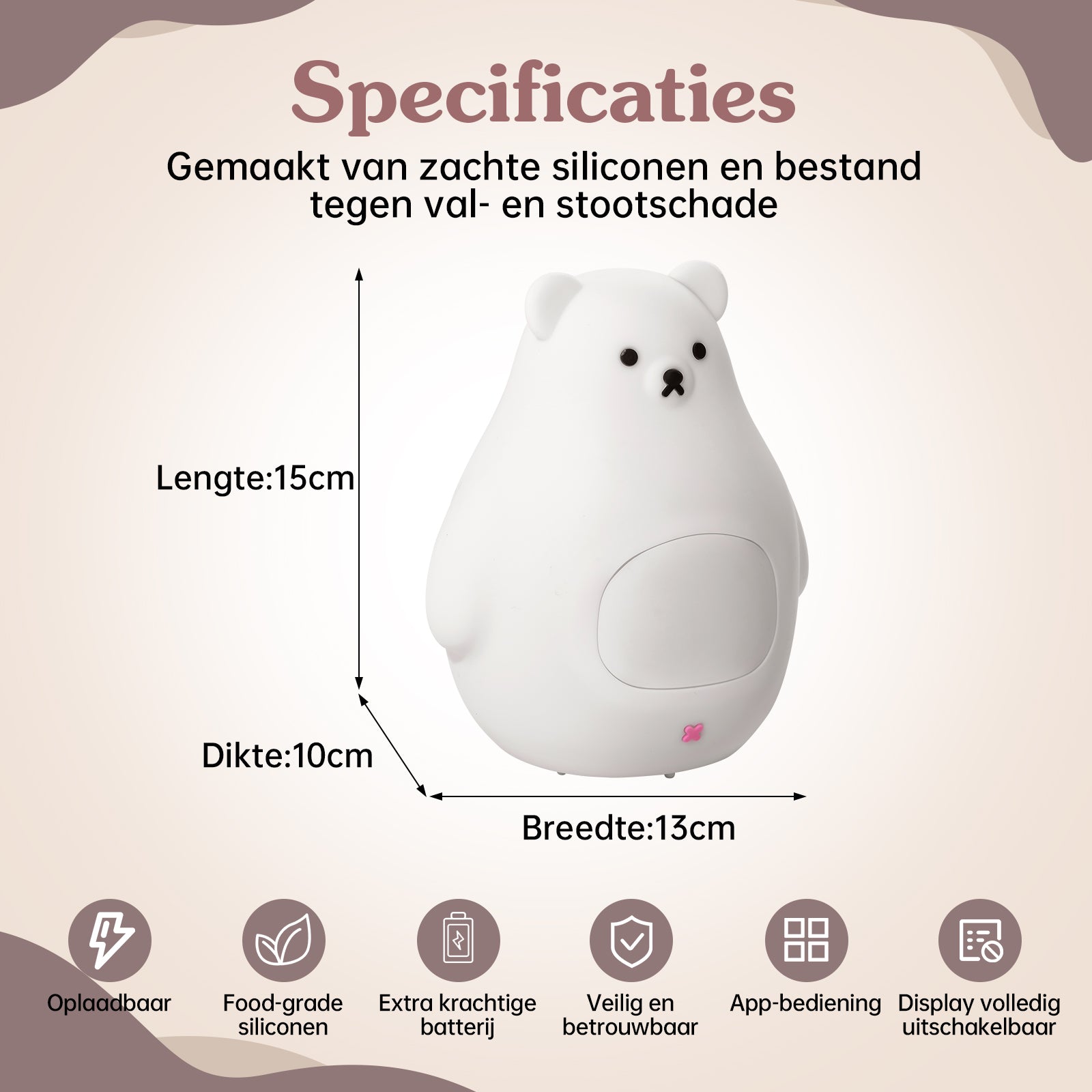 Slaaptrainer voor kinderen met app Beertje