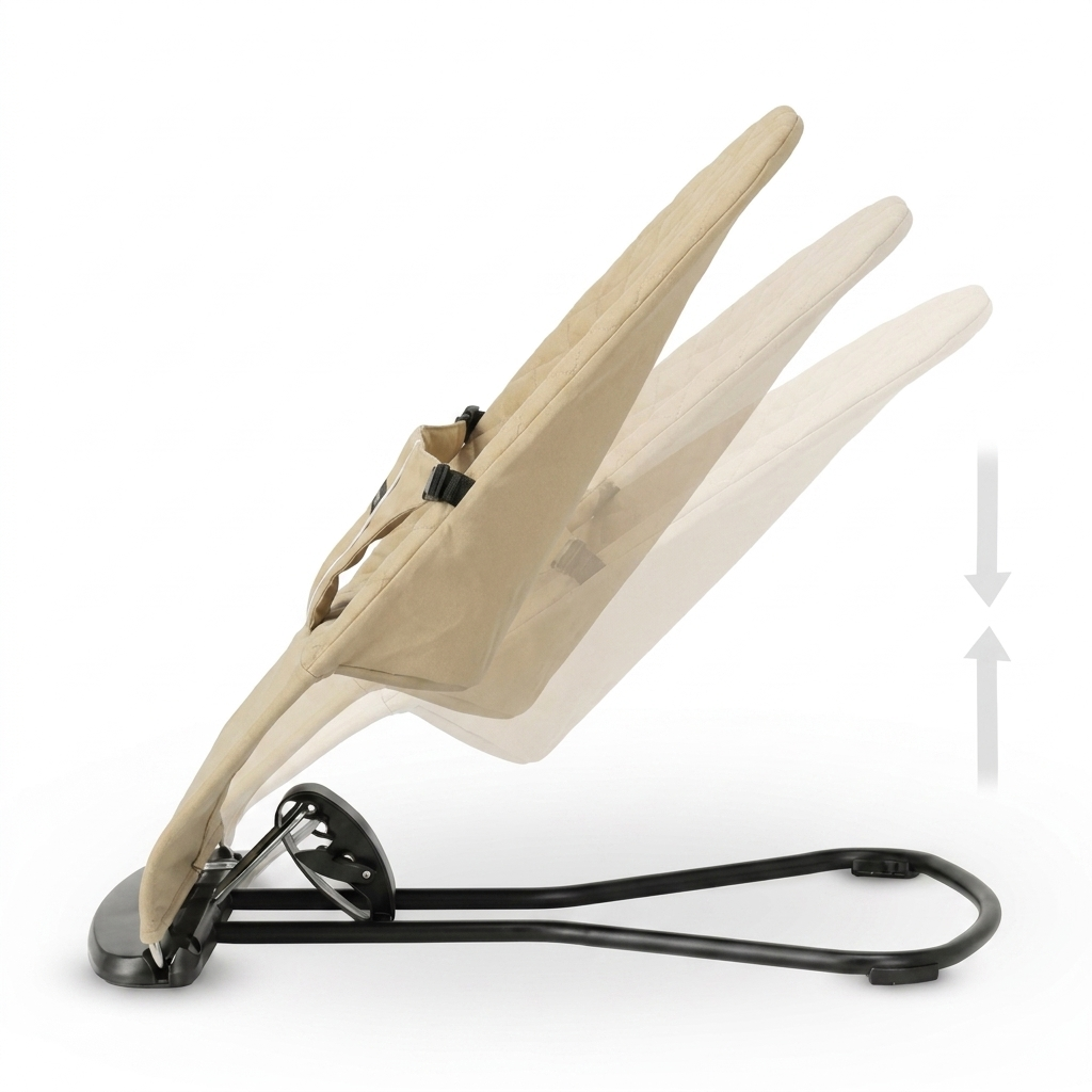 Baby Wipstoel Inklapbaar met Verstelbare Rugleuning Beige