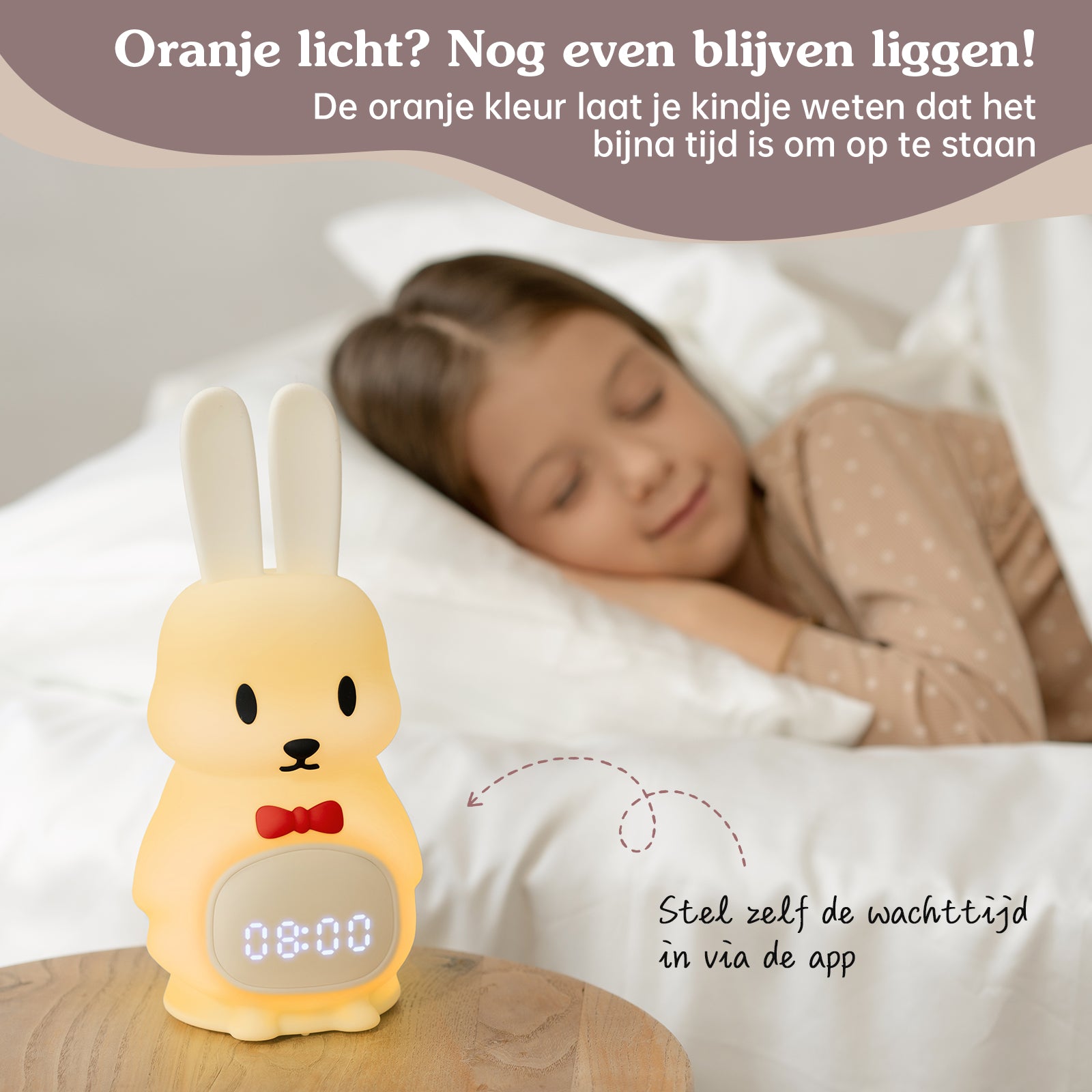 Slaaptrainer voor kinderen met app Konijntje