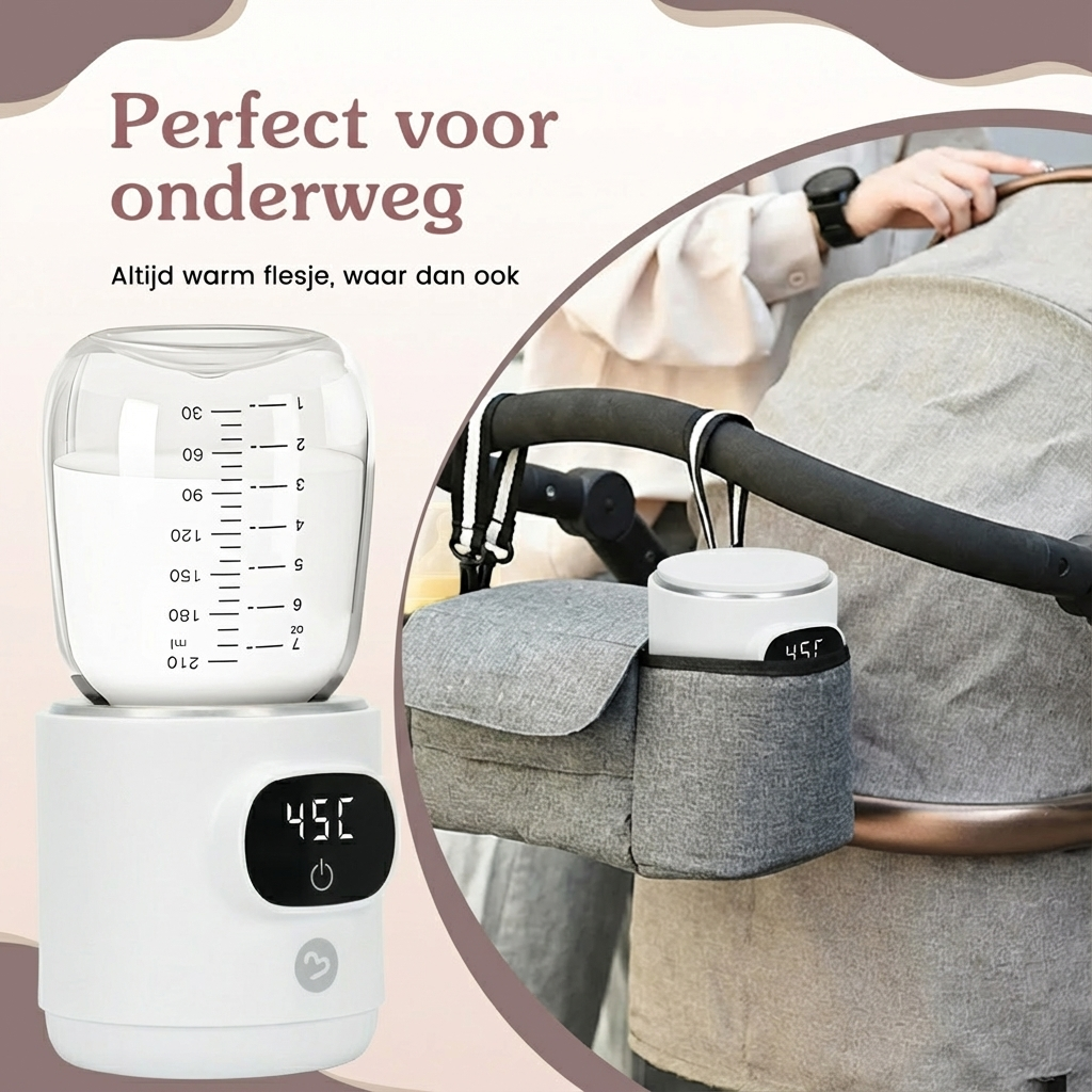 Draagbaar Flessenwarmer Draadloos Wit