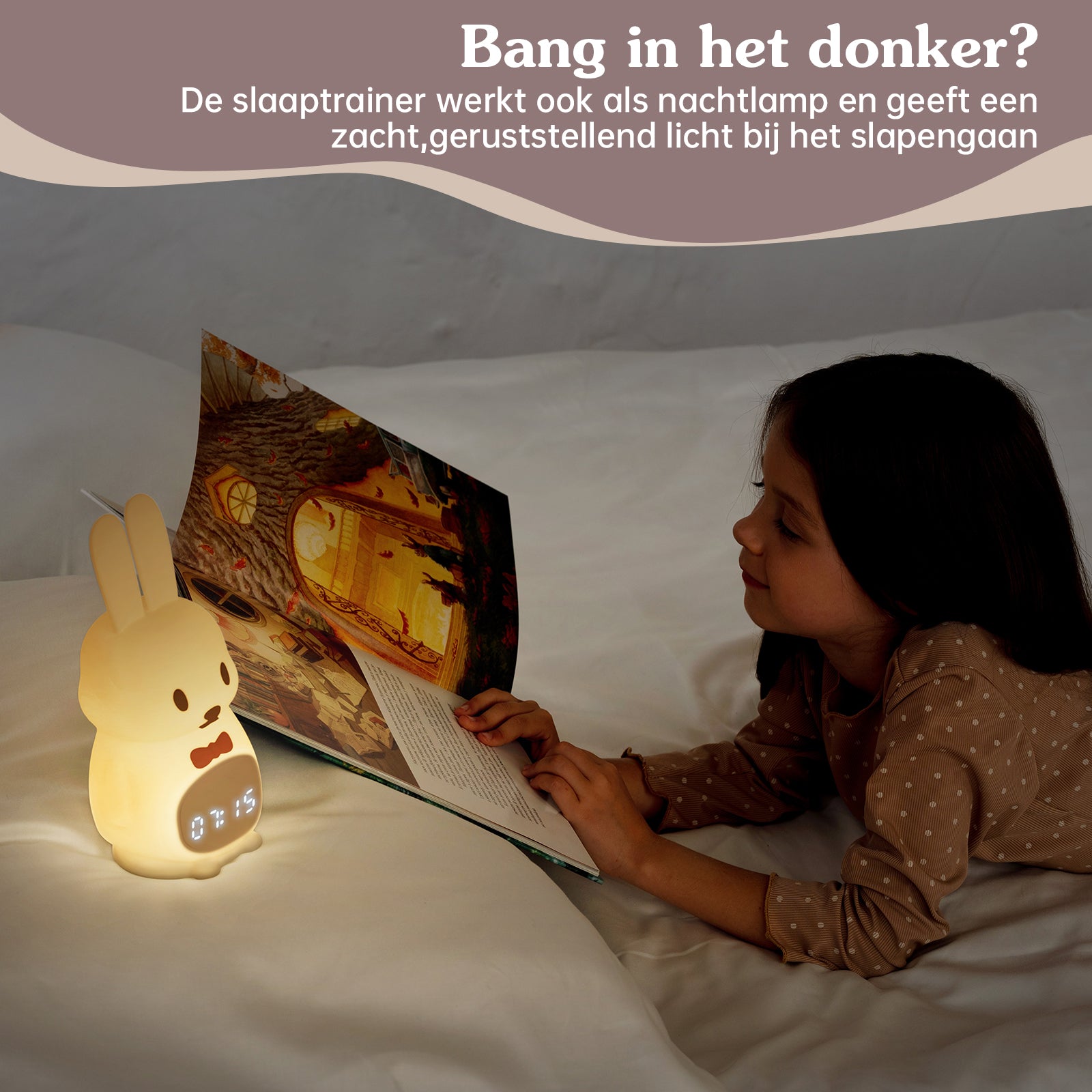 Slaaptrainer voor kinderen met app Konijntje