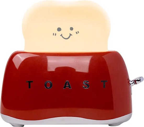 Nachtlicht Toaster Lampe Rot