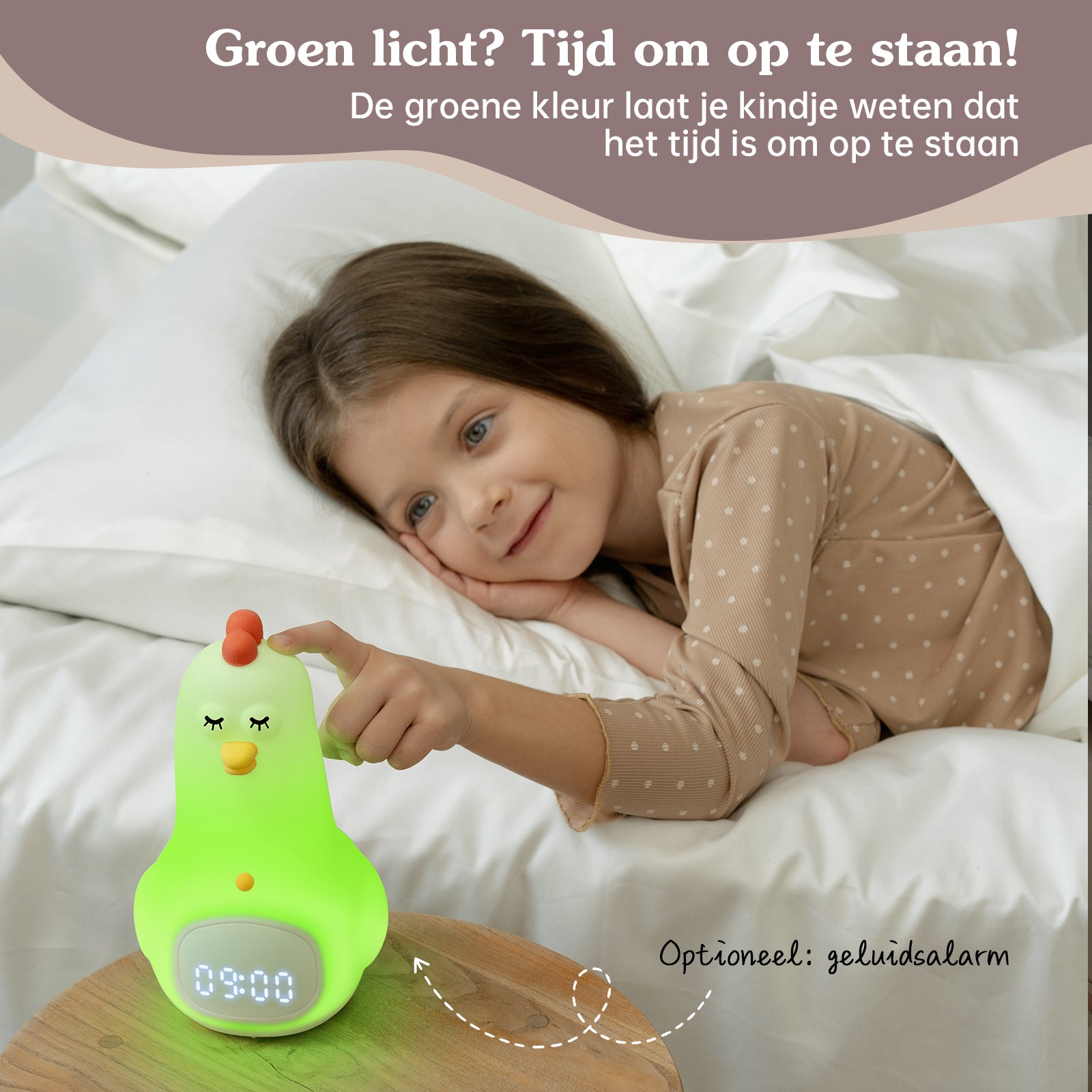 Slaaptrainer voor kinderen met app Kip