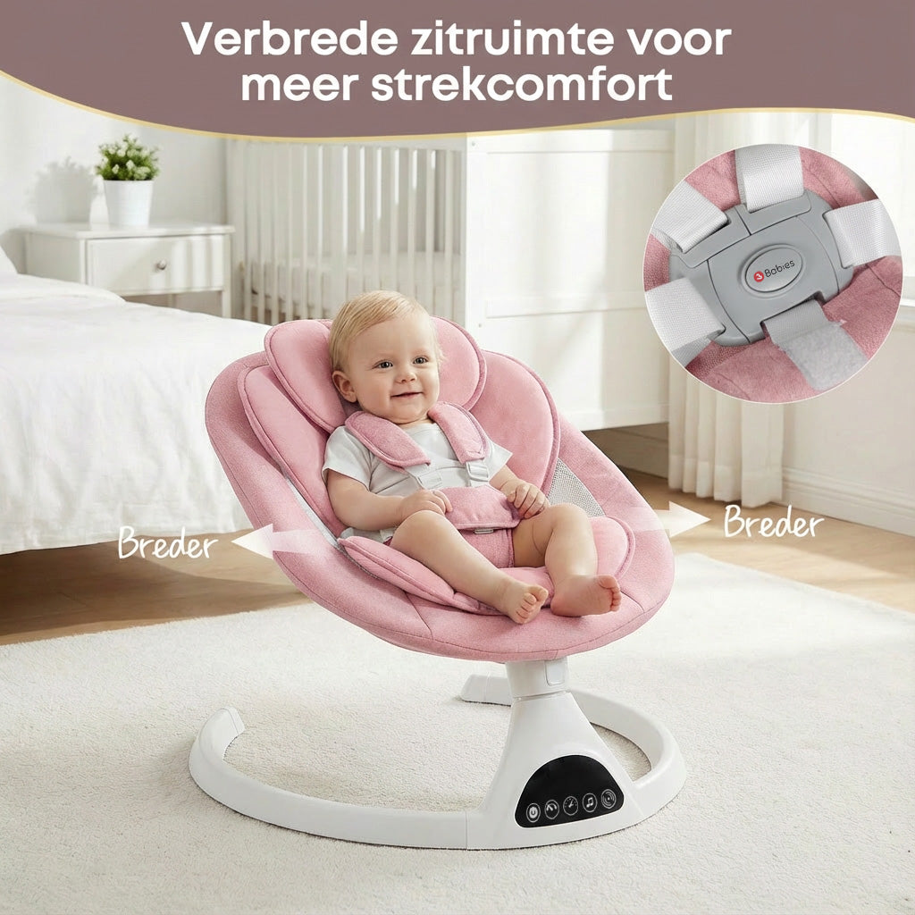 Baby Swing Elektrisch Babyschommel Wipstoel Roze