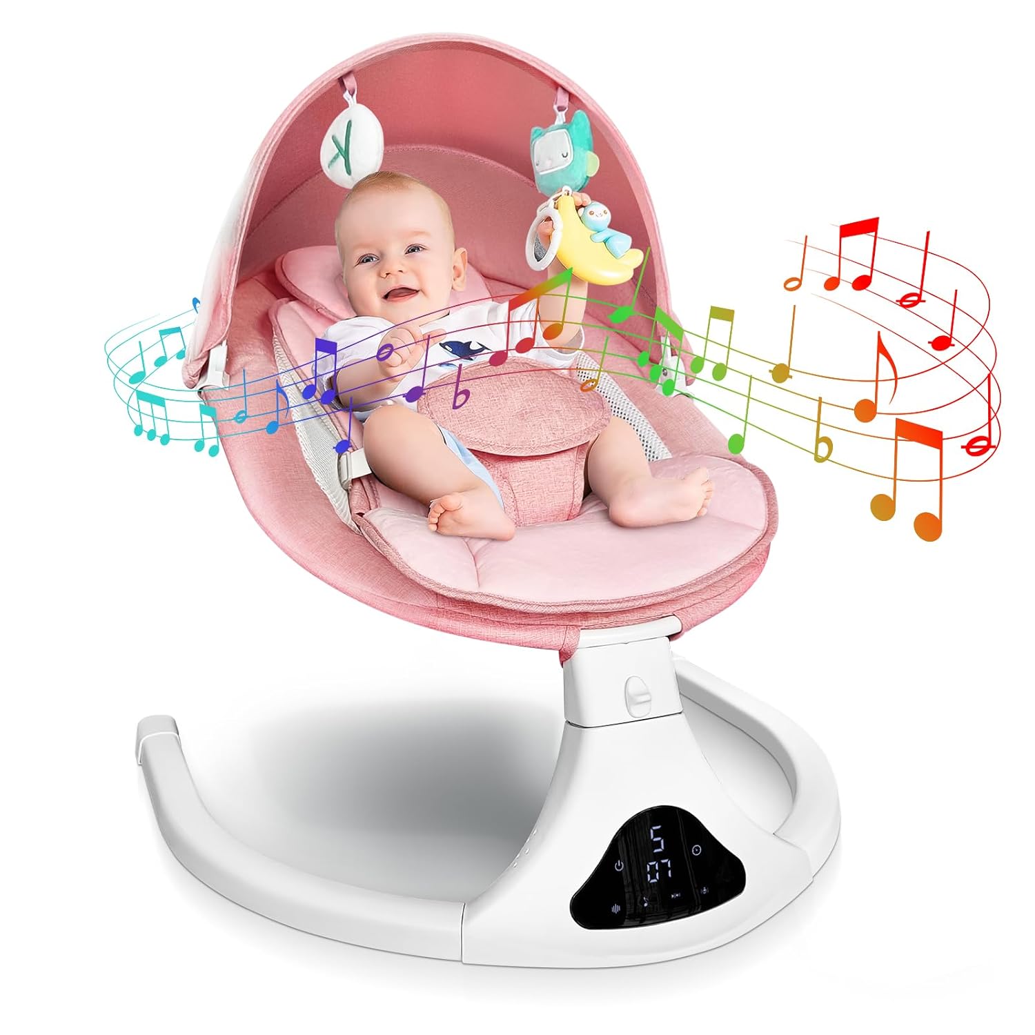 Baby Swing Elektrisch Wipstoel Roze