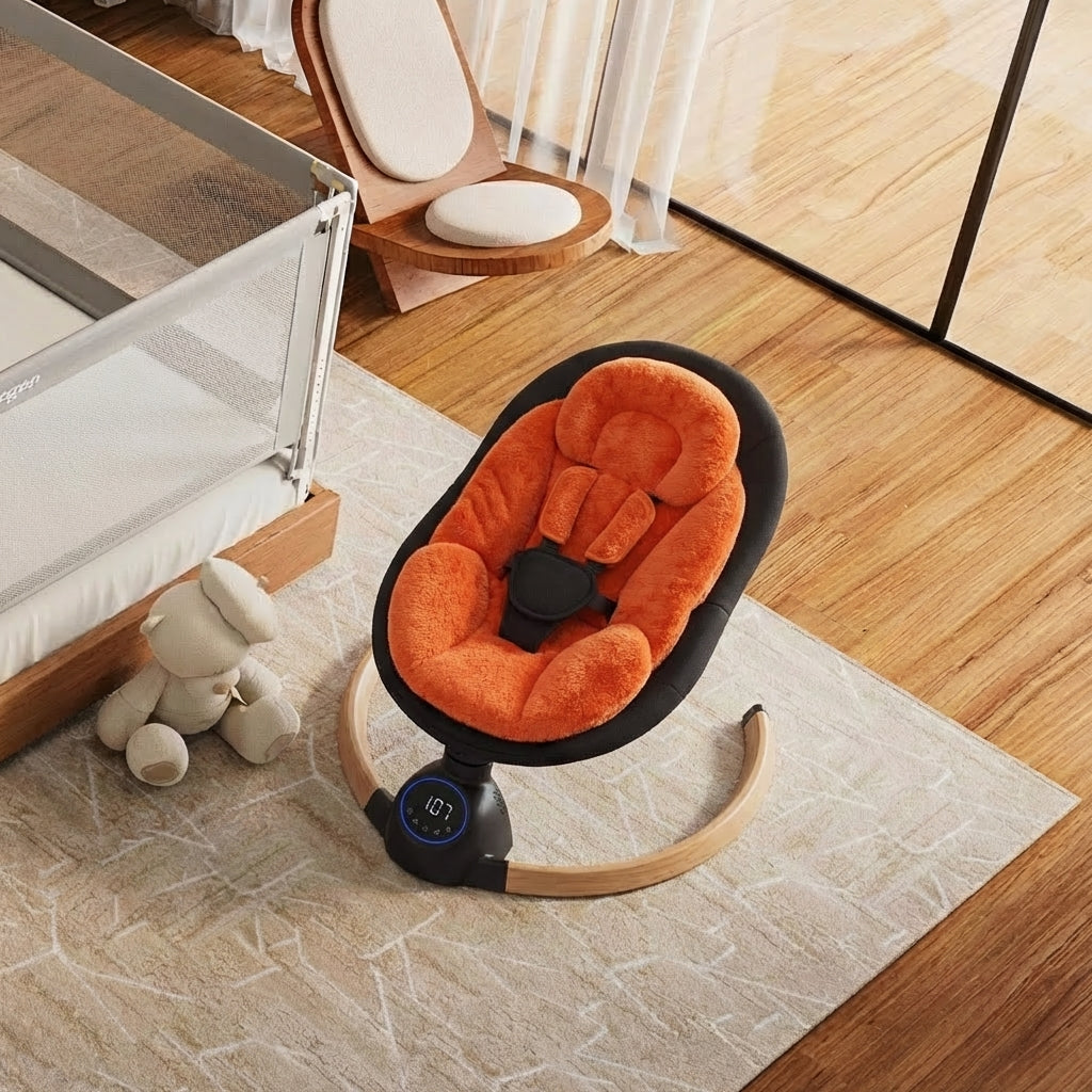 Baby Swing Elektrisch Babyschommel Wipstoel Oranje