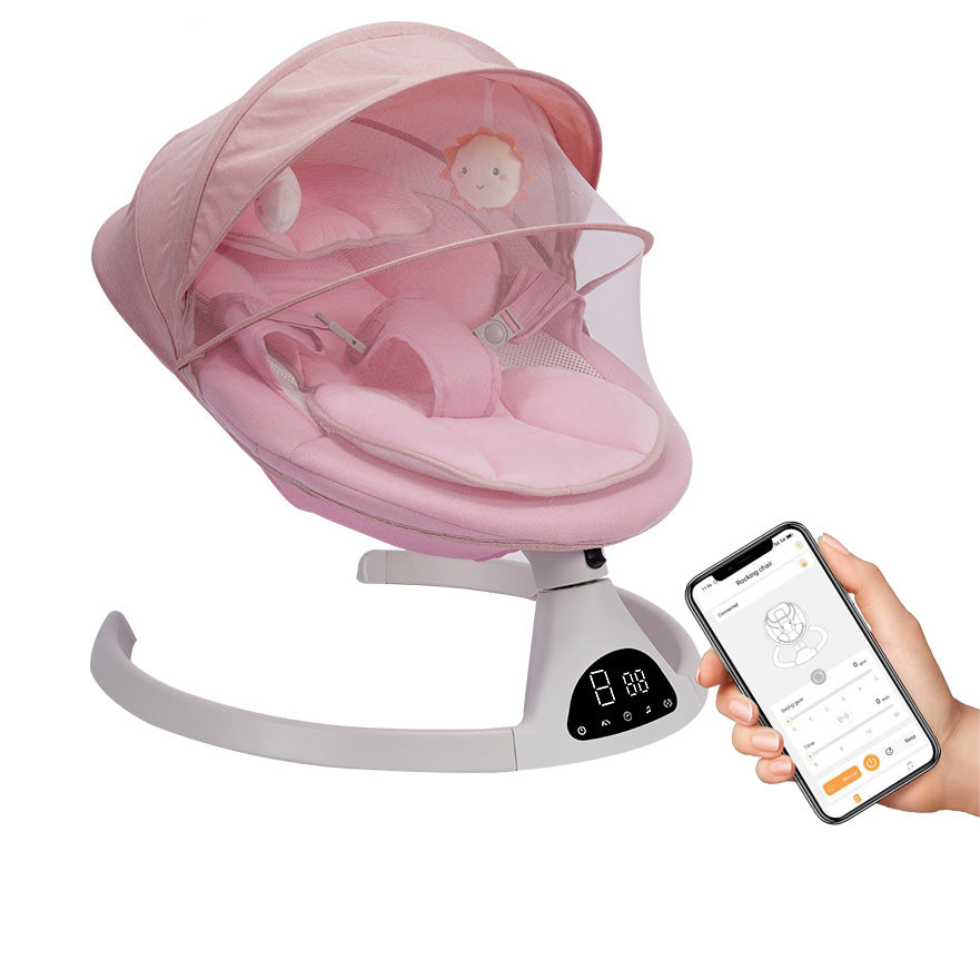 Baby Swing Elektrisch Wipstoel Roze