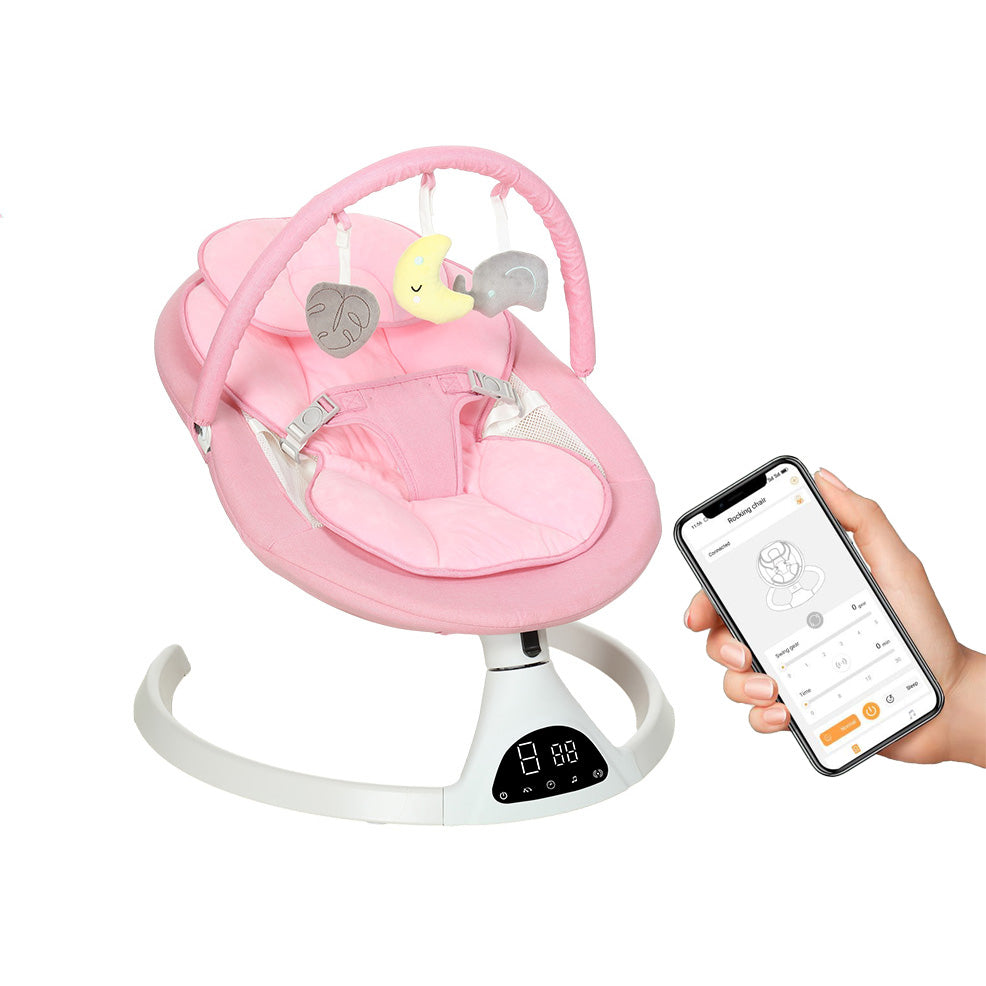 Baby Swing Elektrisch Wipstoel Roze