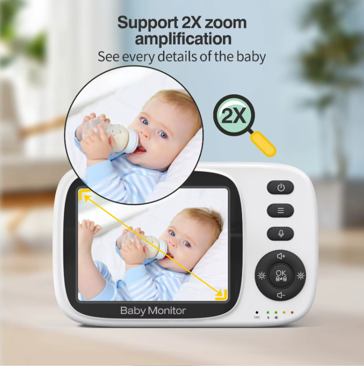 Babyfoon met camera Zonder WiFi 3.2 inch scherm
