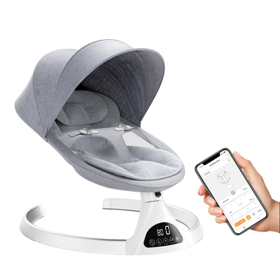 Baby Swing Elektrisch Babyschommel Wipstoel Grijs